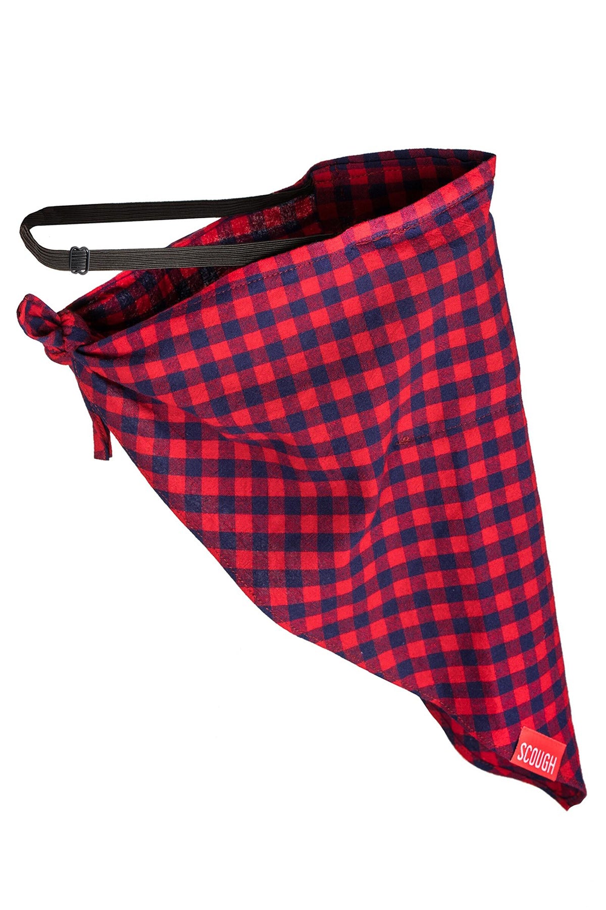 Scough Red Gingham Bandana with Filter - Reusable Face Mask for Outdoor Activities, Cycling, Hiking & Dust Protection