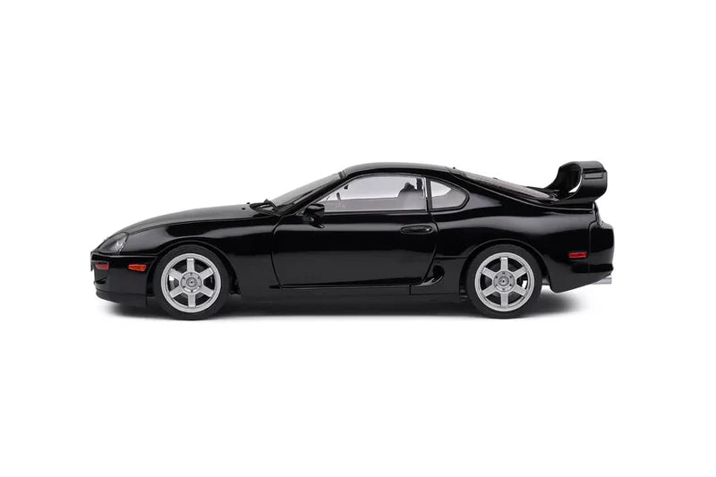 1:18 Scale Solido Toyota Supra MK4 (JZA80) 1993 Targa - Black Customized Diecast Model Car for Collectors & Display - Perfect for Car Enthusiasts, Office Desk Decor & Gift Ideas
