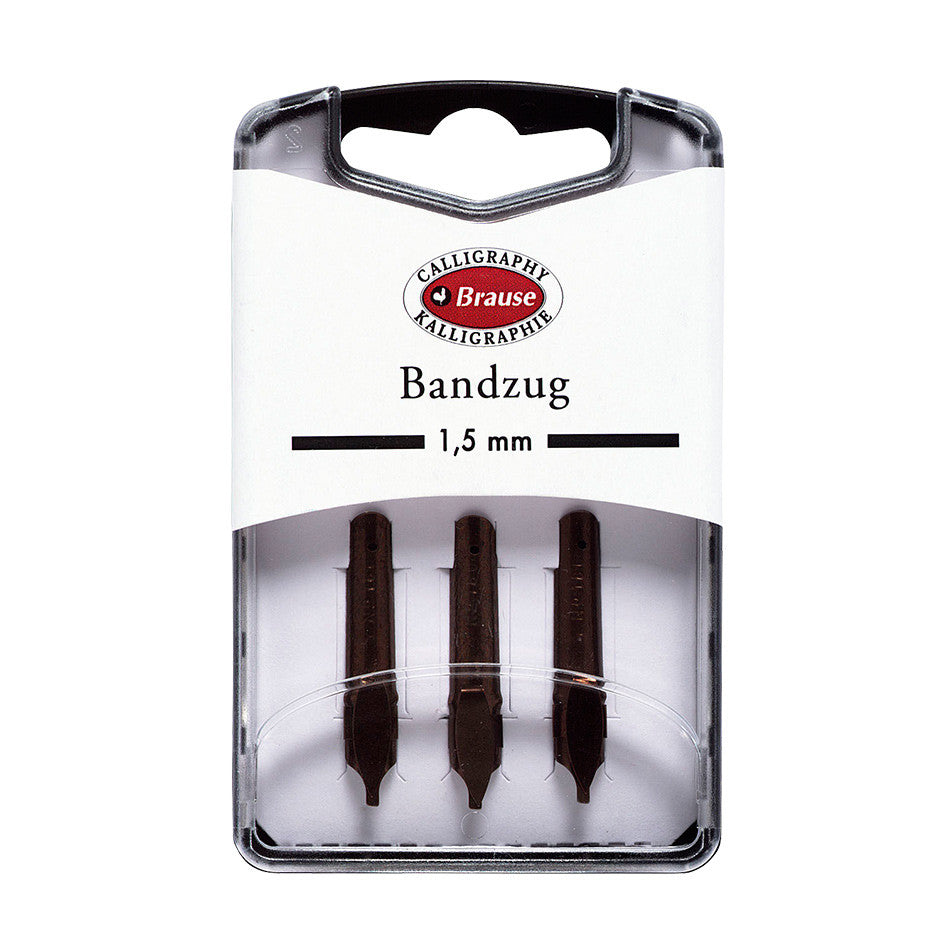 Brause Nibs Set of 3 Bandzug (Angled Square Cut) - Premium Calligraphy Pen Nibs for Artists & Lettering - Perfect for Wedding Invitations, Hand Lettering & Art Projects