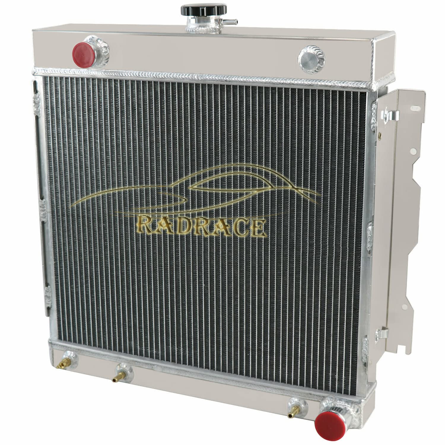 1970-1979 Dodge D100 D200 Ramcharger W200 W300 B200 B300 B100 Van Aluminum Radiator with Fan Shroud & Relay Kit - Heavy Duty Cooling Upgrade for Classic Trucks & Vans - Perfect for Restoration Projects, Off-Roading, and Hot Weather Driving