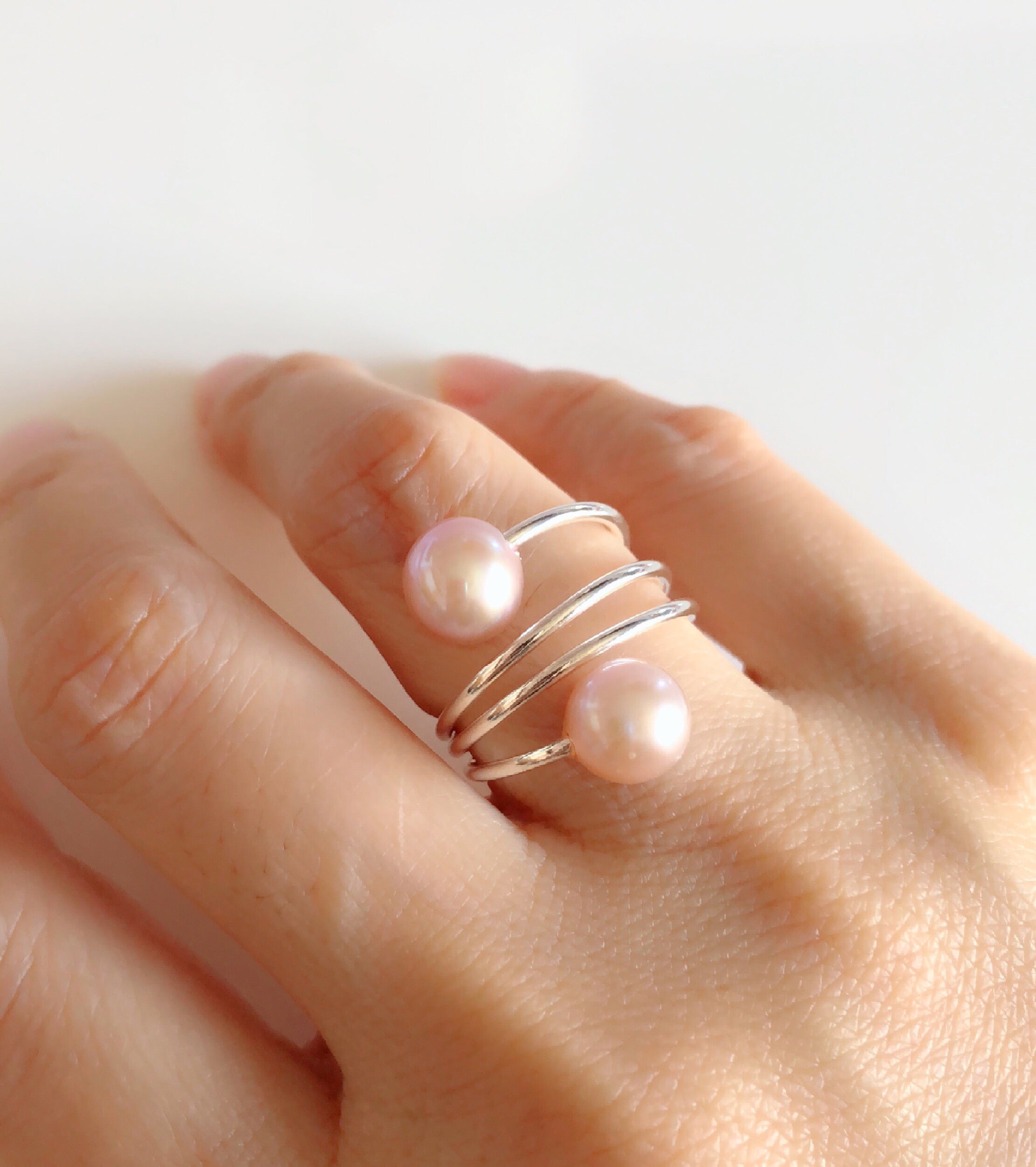 Ring IHILANI Pink Edison Pearls (R172) - Elegant Pearl Jewelry for Women, Perfect for Weddings, Parties & Special Occasions