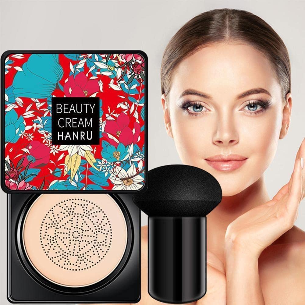 Waterproof Mushroom Head Cushion BB Cream - Brightening Concealer & CC Cream with Face Whitening Foundation | Perfect for Daily Makeup, Natural Coverage & Flawless Finish