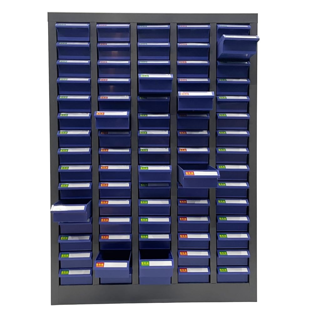 TechTongda 75-Drawer Steel Bolt & Nut Organizer - Durable Hardware Storage for Workshops