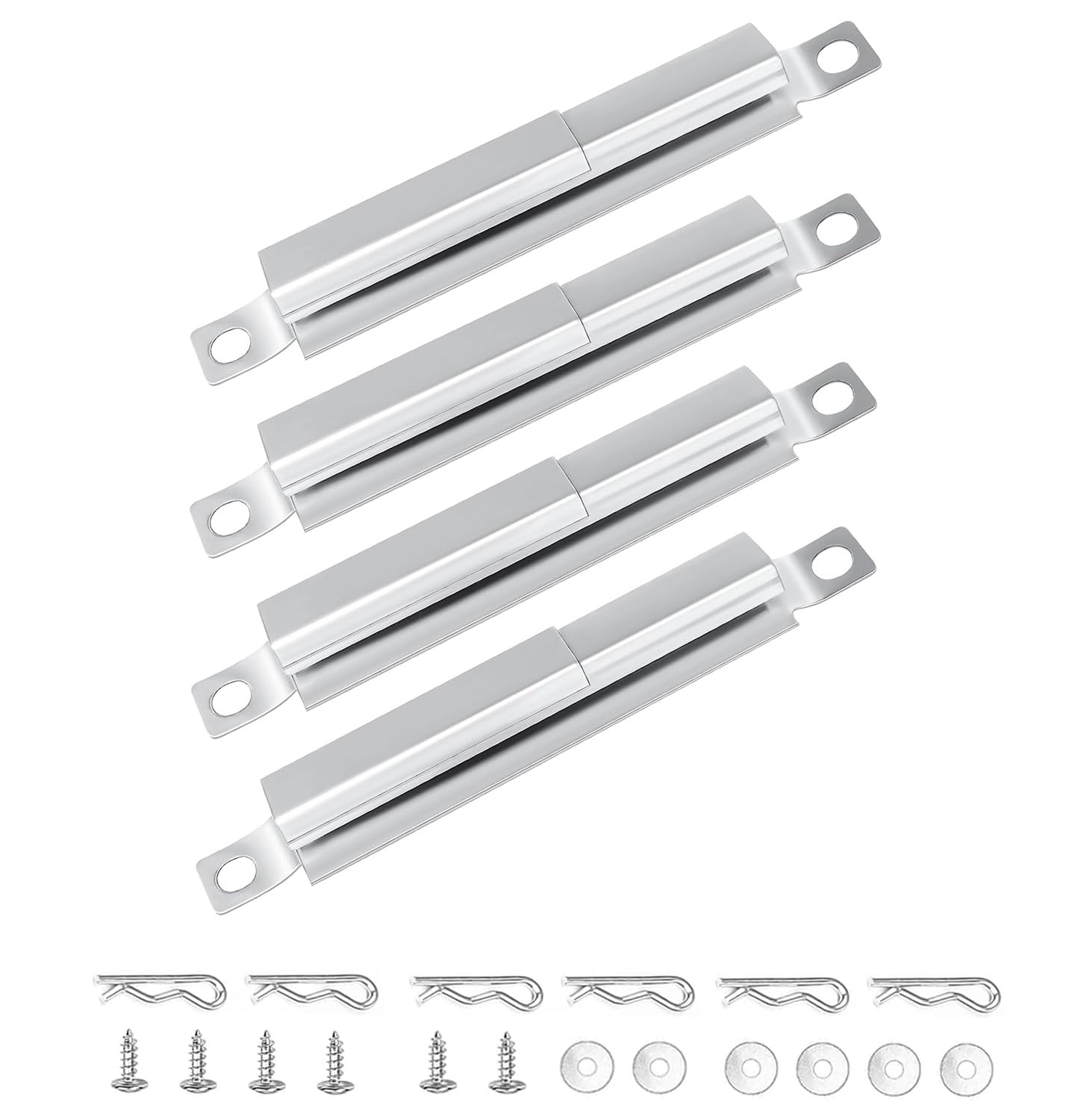 Hisencn 304 Stainless Steel Crossover Tube Replacement for Charbroil Gas Grill - Universal Fit for Most Grills - 4 Pack - Perfect for Backyard BBQs, Camping & Outdoor Cooking