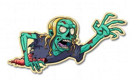 Zombie Crawling Vinyl Sticker - Waterproof Decal for Car, Phone, Helmet & Bumper - Perfect for Halloween Decor, Laptop Stickers & DIY Projects