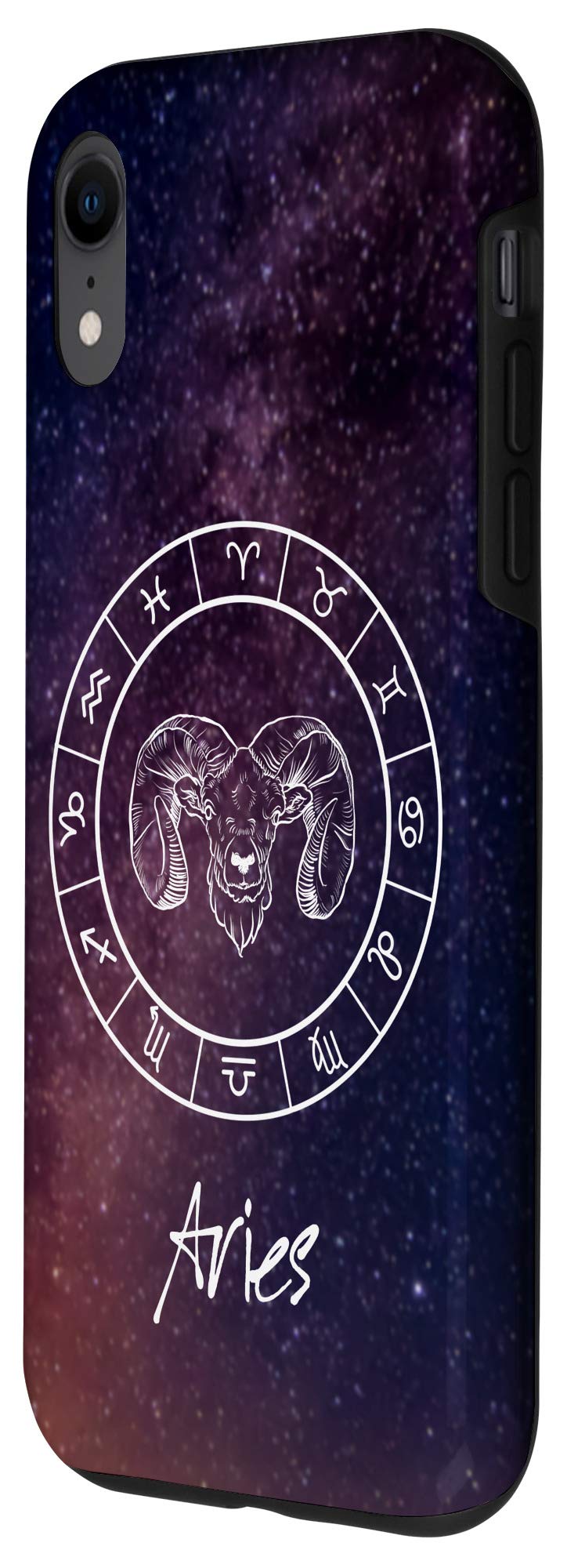 iPhone XR Cute Zodiac Aries Phone Case - Durable Protective Cover for iPhone XR - Perfect Gift for Aries Zodiac Sign Lovers | Home, Office & Travel Use