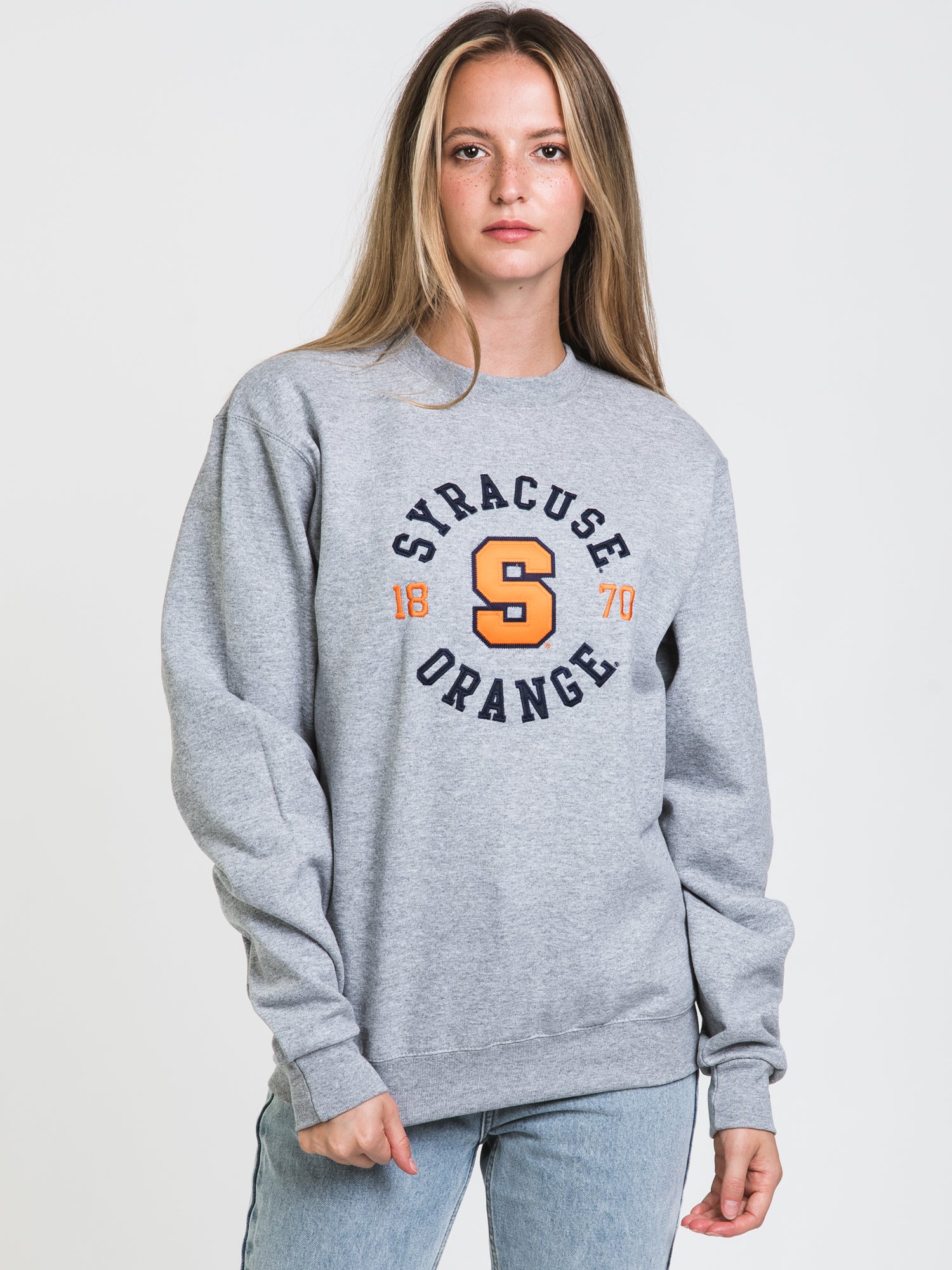 Champion Eco Powerblend Syracuse Crew Sweatshirt - Soft & Sustainable Cotton Blend - Perfect for Casual Wear, Gym & Outdoor Activities