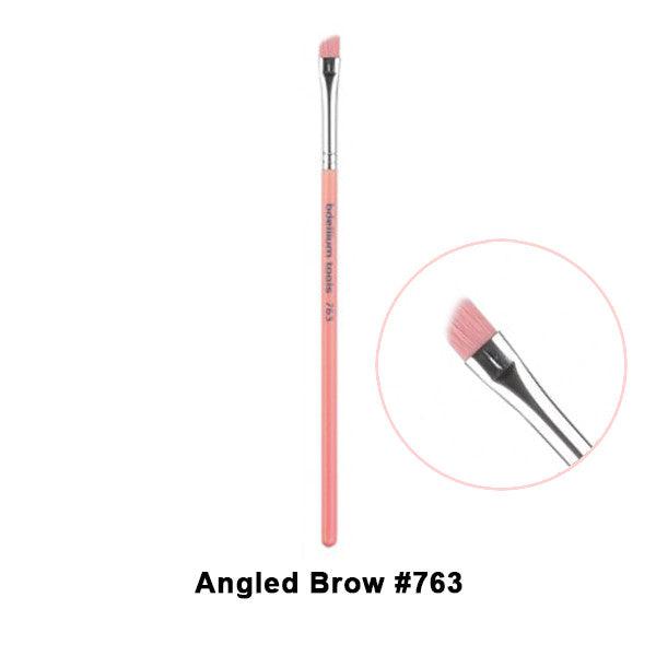 Bdellium Tools Pink Bambu Eye Makeup Brushes - Professional Vegan Makeup Brush Set for Eyeshadow, Blending & Eyeliner - Perfect for Travel & Everyday Makeup