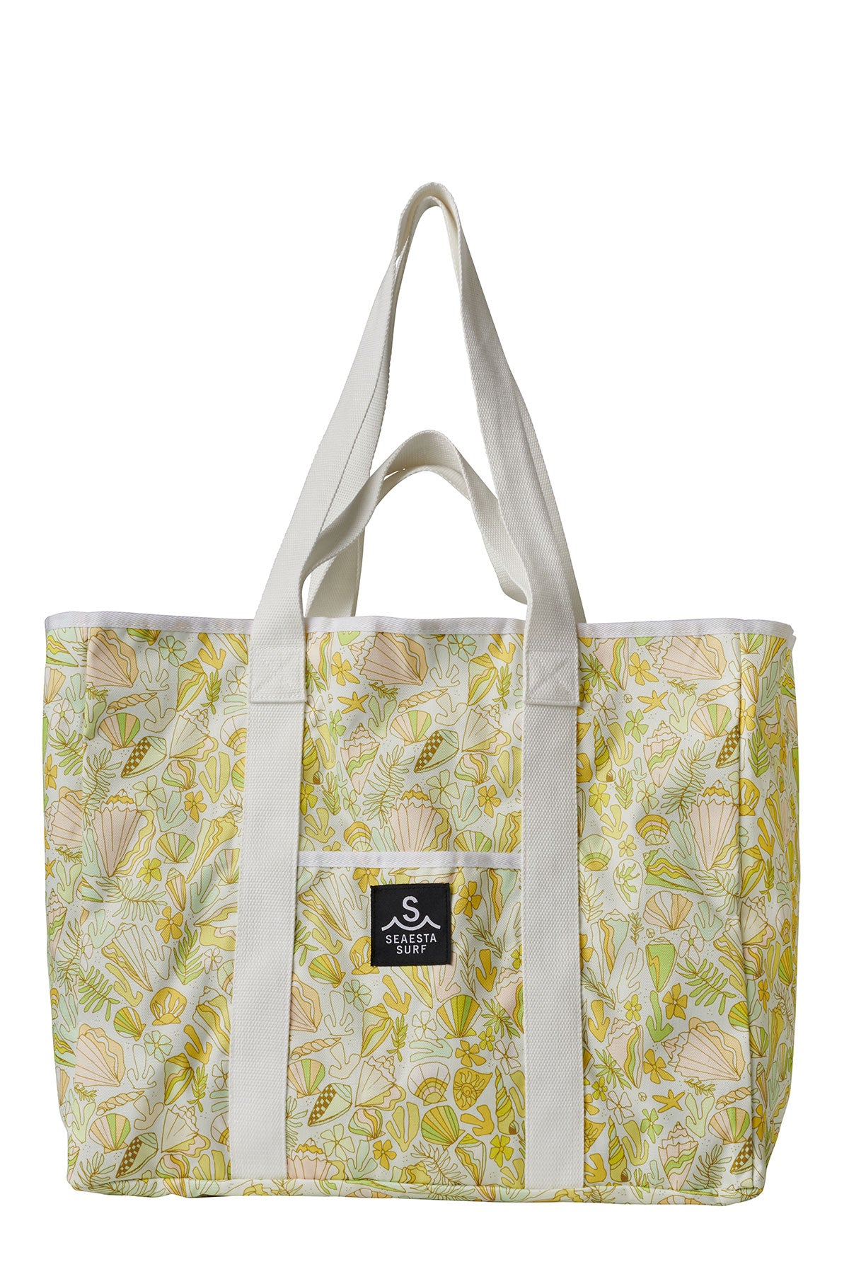 Seaesta Surf x Surfy Birdy Eco-Friendly Recycled Tote Bag for Beach, Shopping & Daily Use - Sustainable Canvas Beach Bag with Surf & Fossil Design
