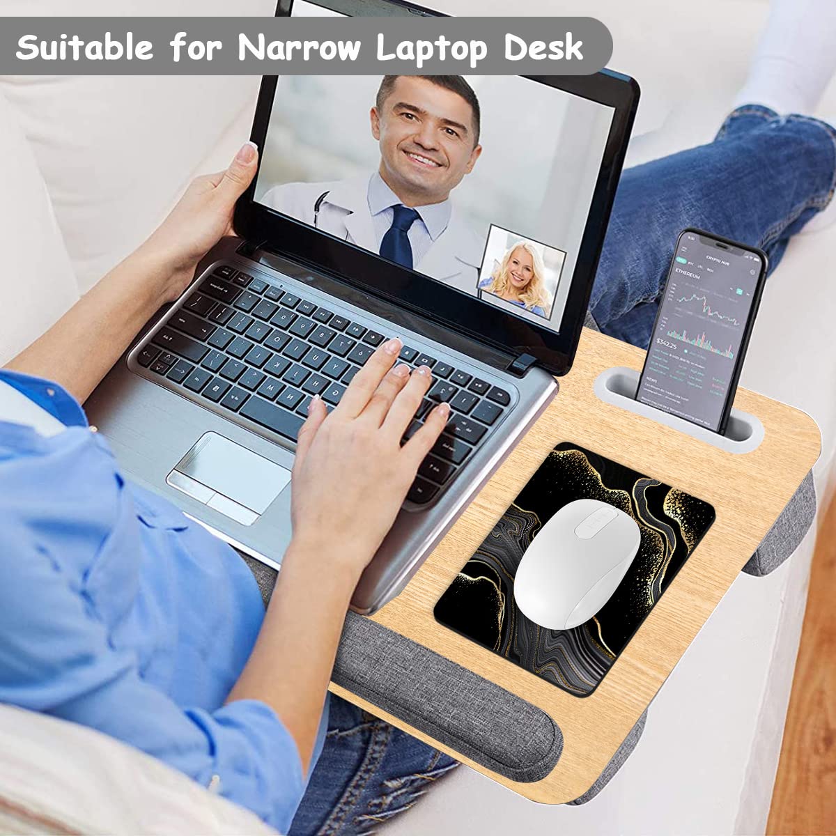Non-Slip 6x8 Inch Small Mouse Pad - Waterproof Mini Mouse Mat with Rubber Base for Wireless Mouse, Laptop & Keyboard | Cute Black Marble Design for Women & Men | Perfect for Home Office, Gaming & Travel Use