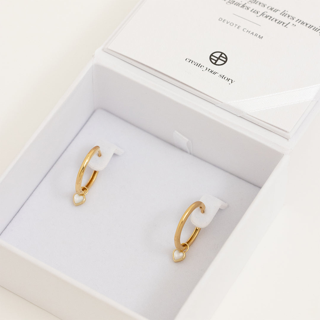 Devote Heart Plain Hoops Earrings for Women - Simple Minimalist Gold/Silver Hoop Earrings - Perfect for Everyday Wear, Office & Date Night