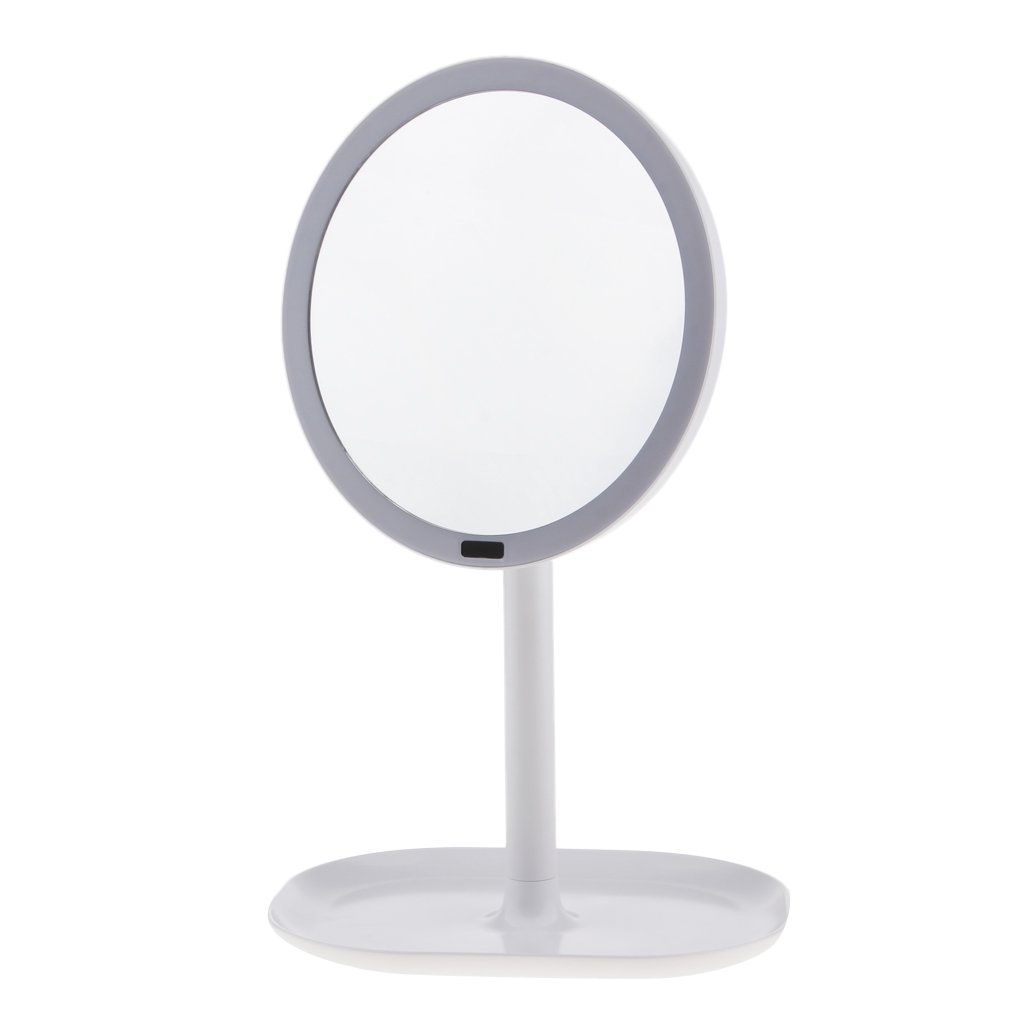 Losa 30 LED Lighted Makeup Mirror with Infrared Induction - Adjustable Vanity Mirror with Organizer, White | Perfect for Home Dressing Room, Bathroom & Travel Makeup Application