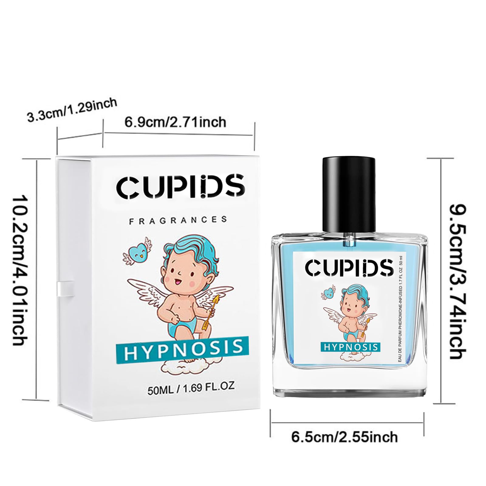 **Cupid Hypnosis 2.0 Cologne for Men – Pheromone-Infused Attraction Scent, Long-Lasting Fragrance (2-Pack) – Perfect for Date Nights, Special Occasions & Boosting Confidence**