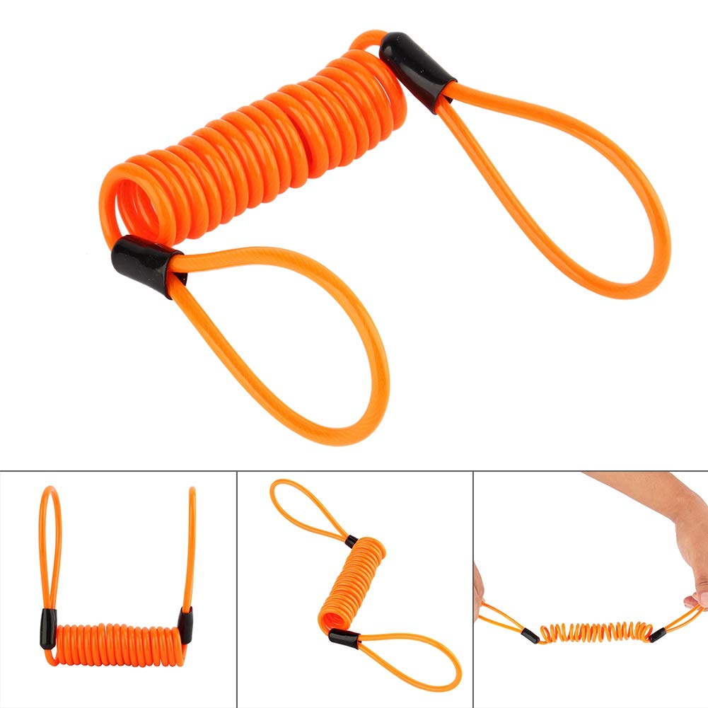 Gorgeri Motorcycle Disc Lock with Alarm - Anti-Theft Security Bike Lock with Spring Reminder Cable & Loud Alarm | Perfect for Motorcycle, Scooter & Bike Parking Security