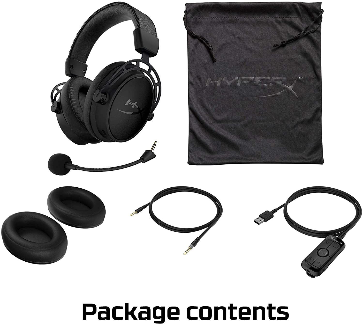 HyperX Cloud Alpha S Blackout - PC Gaming Headset with 7.1 Surround Sound, Adjustable Bass & Dual Chamber Drivers | Noise Cancelling Mic, Memory Foam & Breathable Leatherette | Perfect for Competitive Gaming & Streaming