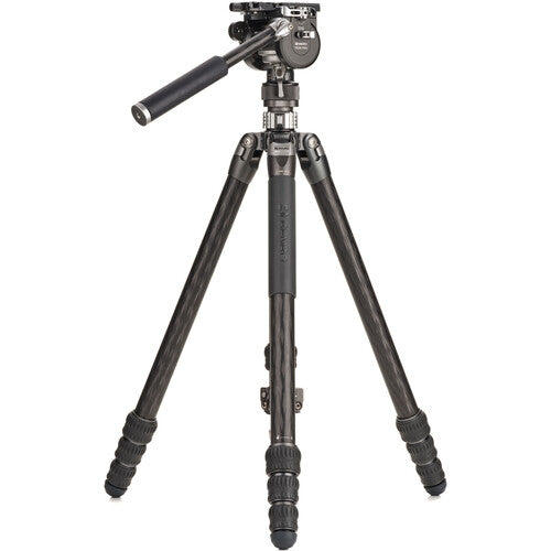 Benro Kingpod CF 2 Series 4-Section Carbon Fiber Tripod with FS36PRO Hybrid Head - Professional Photography & Videography Support for Outdoor Shooting