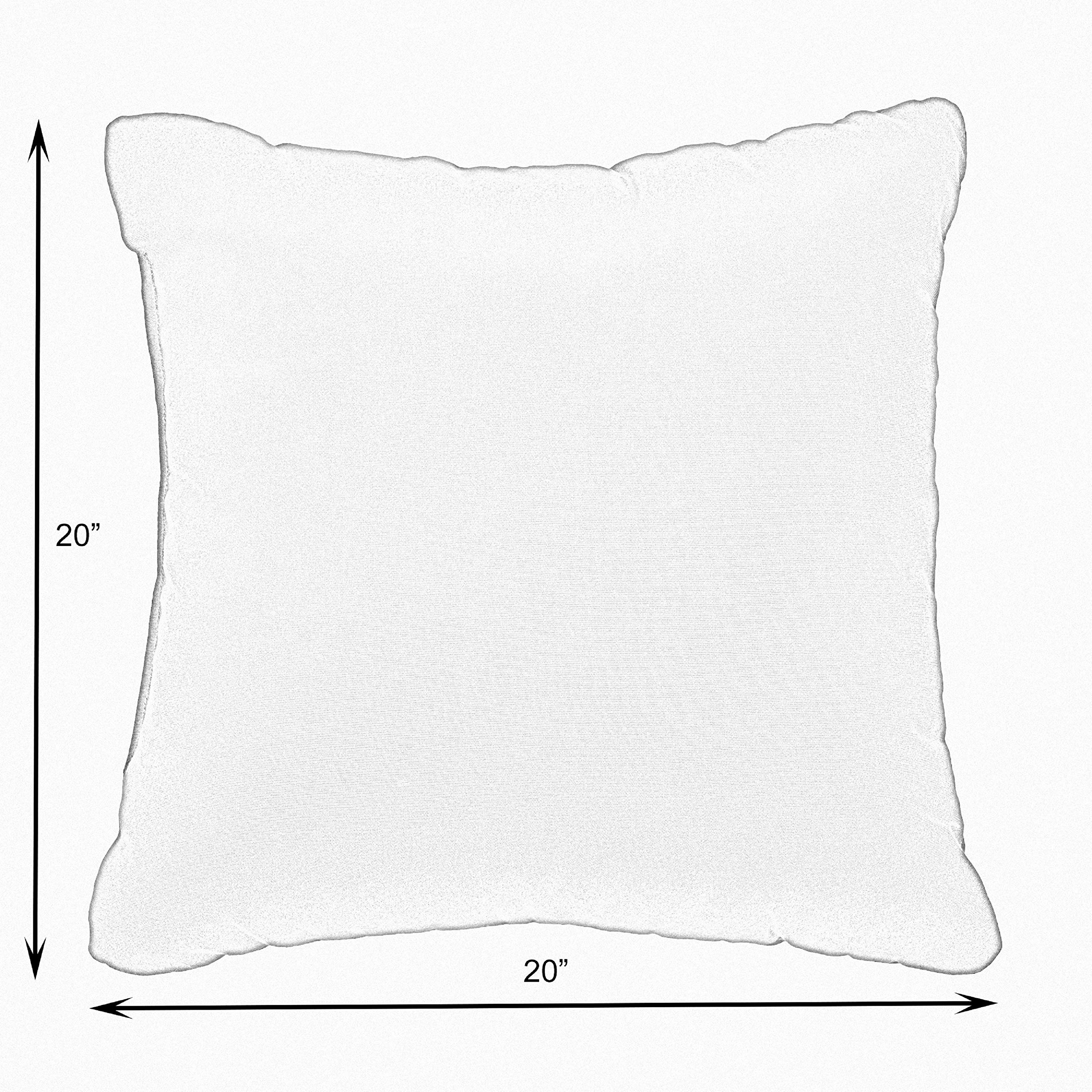 Sorra Home x Sunbrella Indoor Outdoor Square Pillow Covers Set of 2 - Waterproof UV Resistant Decorative Throw Pillows for Patio, Sofa, Bed - Natural Ivory & Yellow Canvas Fabric Cushions