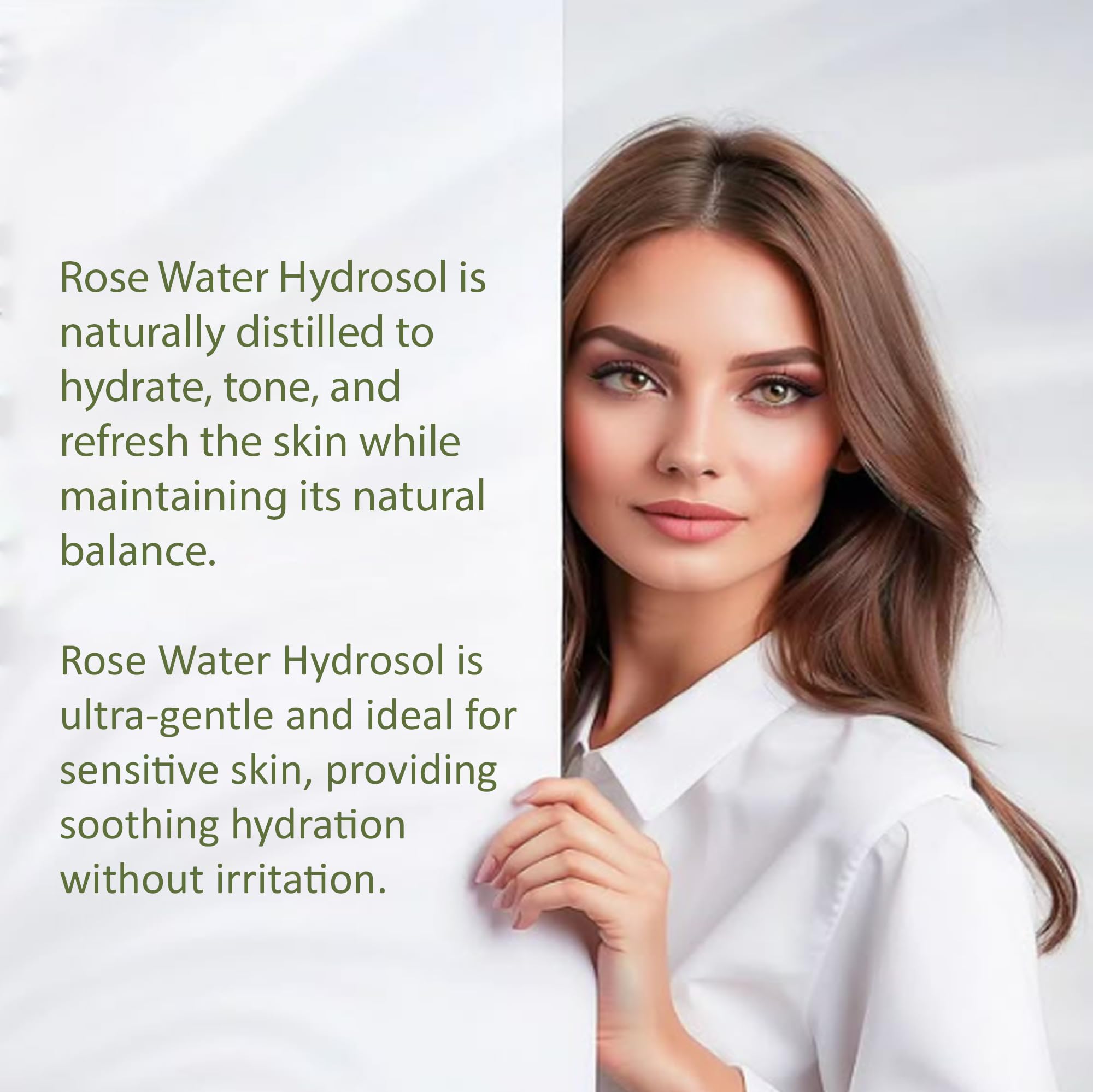 8oz Pure Rose Hydrosol Water - 100% Natural Facial Toner & Hydrating Mist for Skin, Hair Care | Organic Rose Water Spray for Face, Body, Linen, Room Freshener & Aromatherapy | Vegan, Cruelty-Free Skincare & Home Fragrance Solution