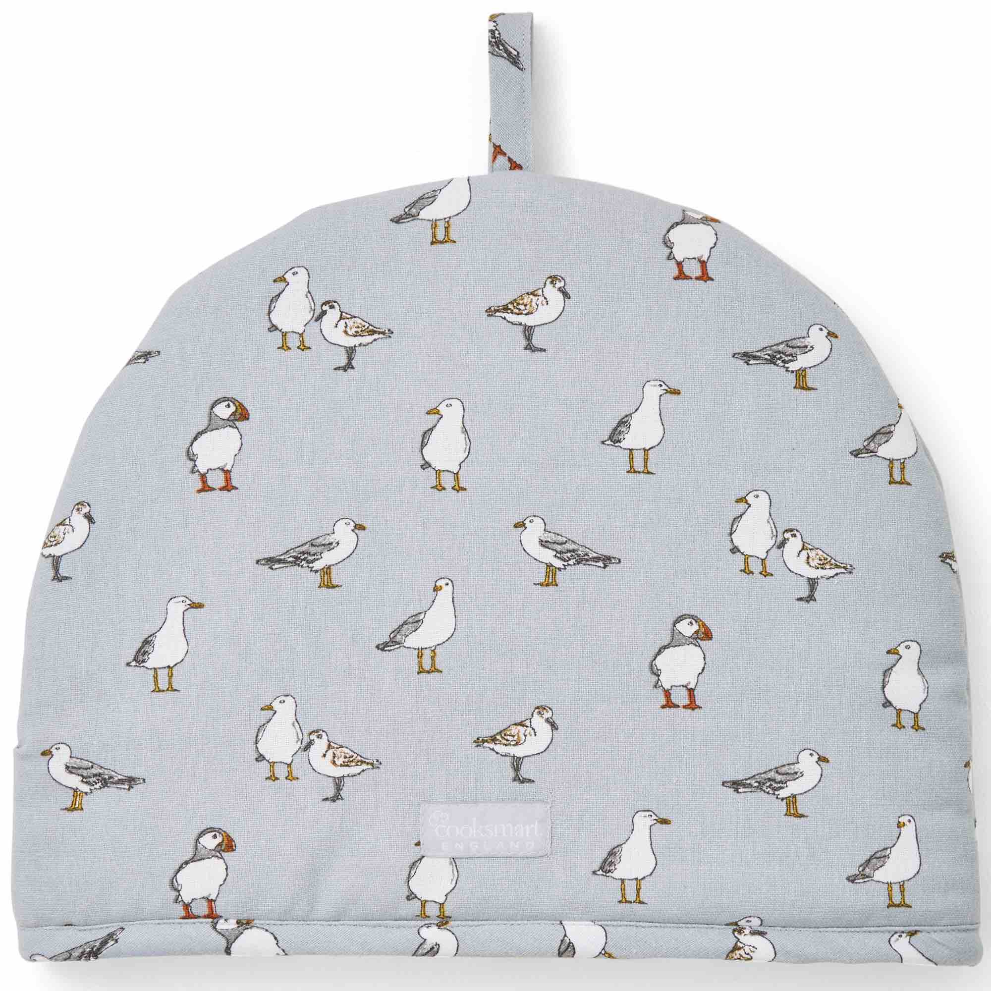 Handmade Coastal Birds Tea Cozy - Insulated Knitted Tea Pot Cover for English Breakfast & Herbal Tea - Perfect for Kitchen, Tea Parties & Cozy Home Decor