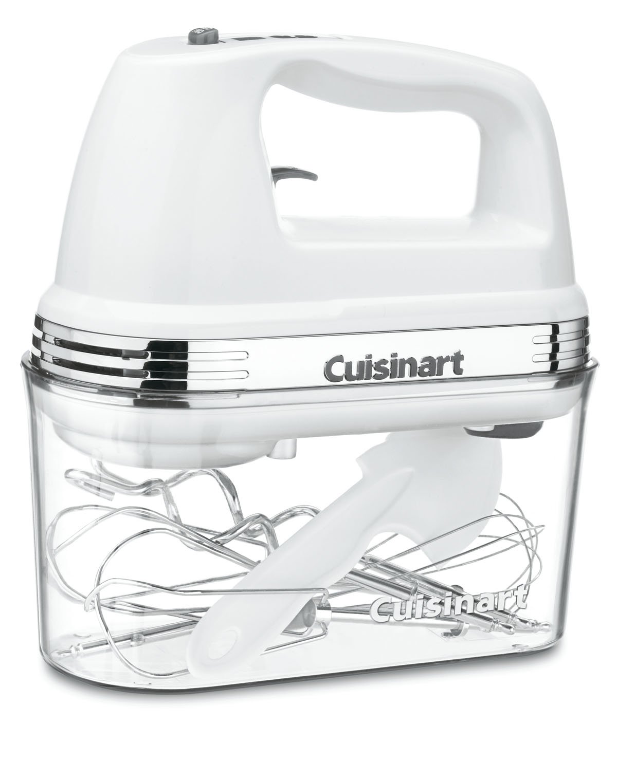 Cuisinart HM-90S 9-Speed Hand Mixer with Storage Case & 3-Piece Stainless Steel Mixing Bowls Set - Perfect for Baking, Whipping, and Mixing - White