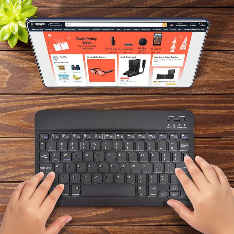 DETUOSI 10 inch Universal Wireless Keyboard - Ultra Thin (0.23