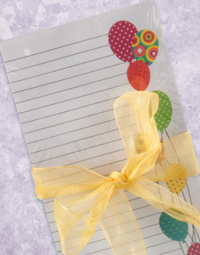 Bicycle & Balloons List Pad - Notepad for Kids, Students & Office Use - Perfect for Shopping Lists, Reminders & Notes (50 Sheets)