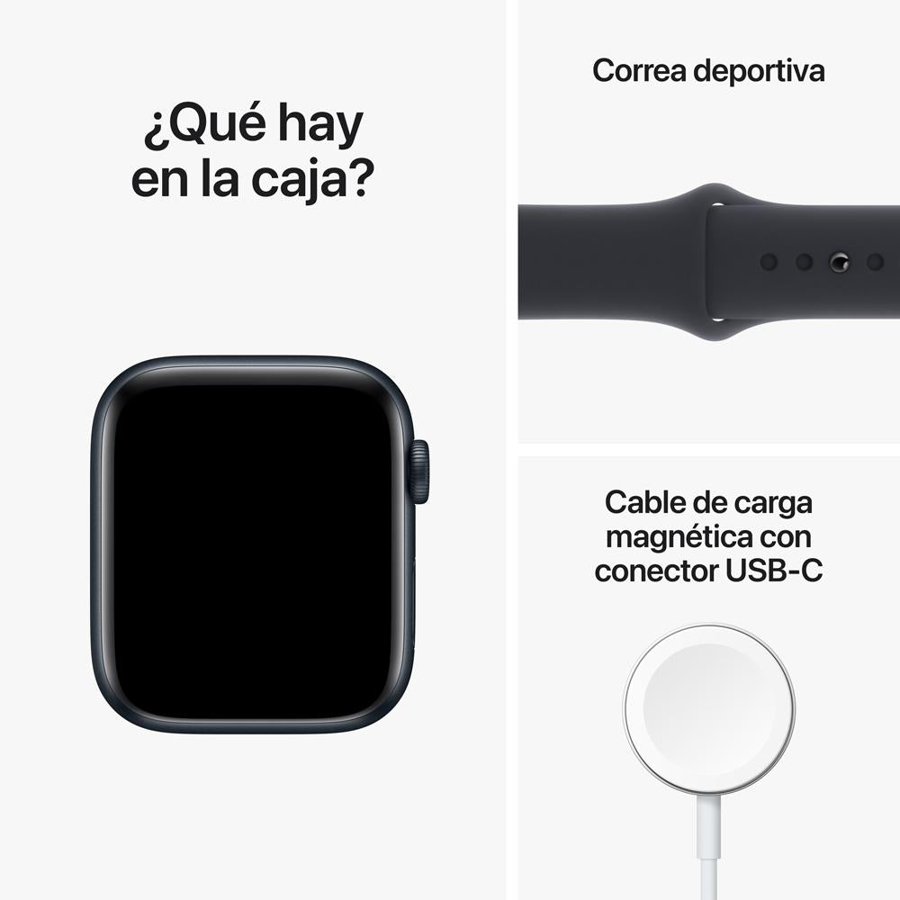 Apple Watch SE (GPS) 44mm Midnight Aluminum Case with Midnight Sport Band - Perfect for Fitness Tracking, Workouts & Everyday Wear