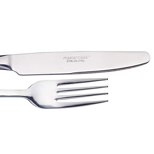 Premium Stainless Steel Dinner Knives and Forks Set (4-Piece) - Elegant Cutlery for Formal Dining, Dinner Parties & Holiday Gatherings