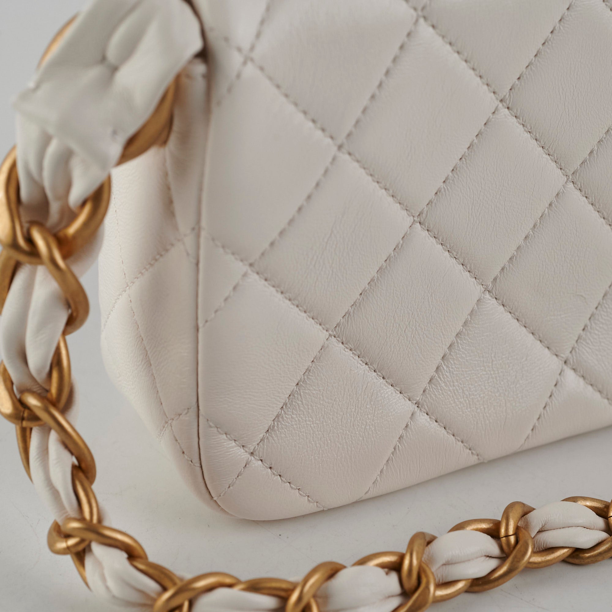 Chanel Seasonal Calfskin Shoulder Bag White - Luxury Designer Handbag for Women - Perfect for Work, Travel & Evening Events