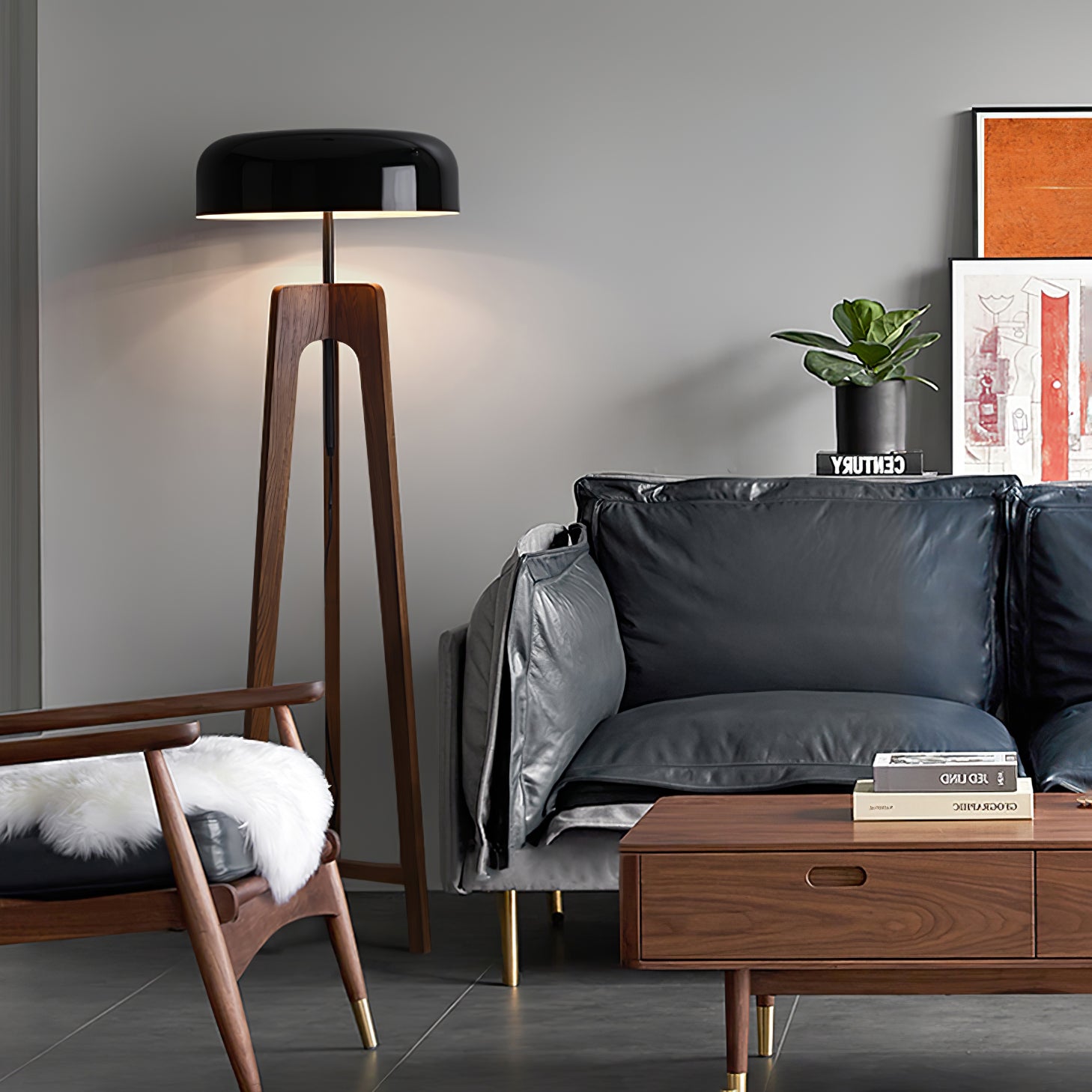 Modern Linea Floor Lamp - Adjustable LED Standing Light for Living Room, Bedroom & Office - Dimmable Brightness & Energy Efficient Design - Perfect for Reading, Working & Relaxing