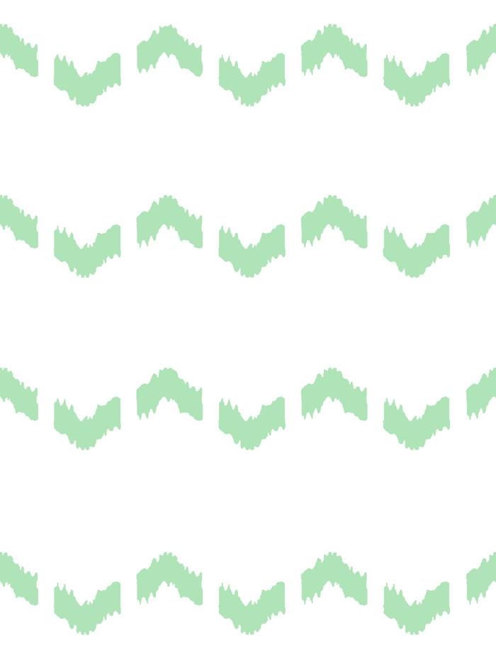 Kezmoh Zag Wallpaper by Wallshoppe - Mermaid Green Peel and Stick Removable Wallpaper for Bedroom, Living Room & Nursery Decor