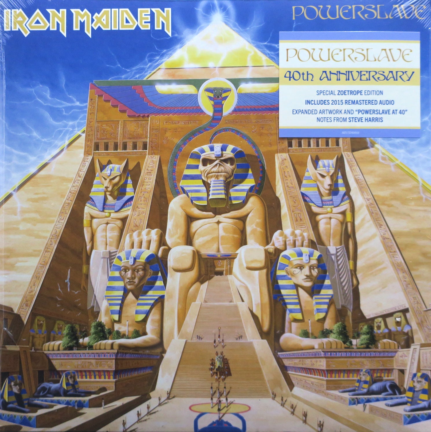 Iron Maiden 'Powerslave' 40th Anniversary Zoetropic Picture Disc Vinyl LP - Limited Edition Collectible for Music Lovers & Vinyl Enthusiasts - Perfect for Home Decor, Gifts, and Record Collections