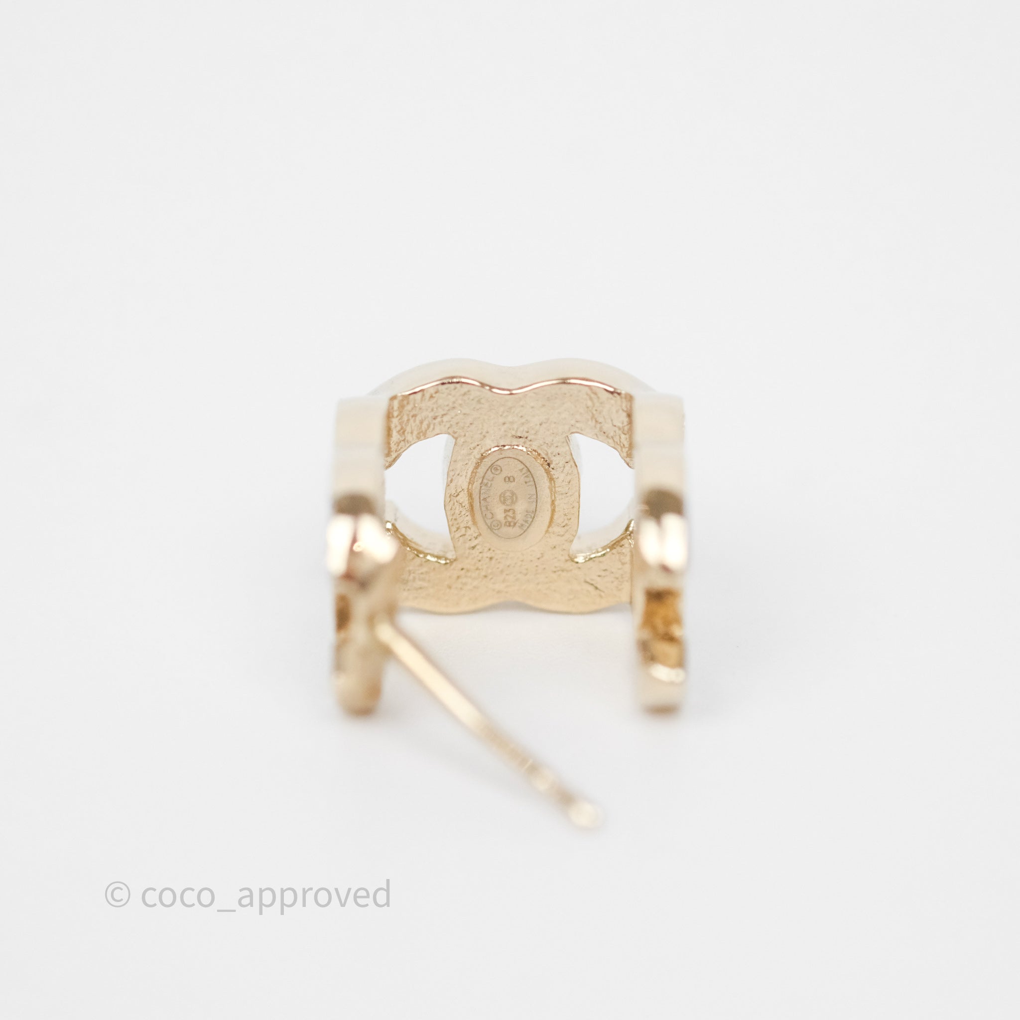 Chanel CC Crystals Square Earrings Gold Tone 23B - Luxury Fashion Jewelry for Women, Perfect for Parties, Weddings & Special Occasions