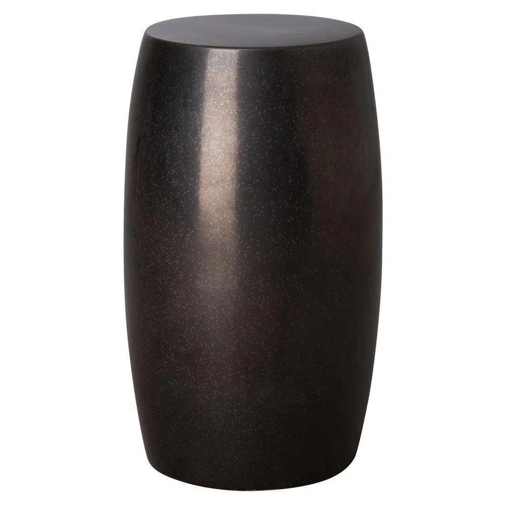 25.5 Inch Tall Outdoor Decorative Garden Stool - Weather-Resistant Patio Side Table for Pool, Porch & Backyard Decor