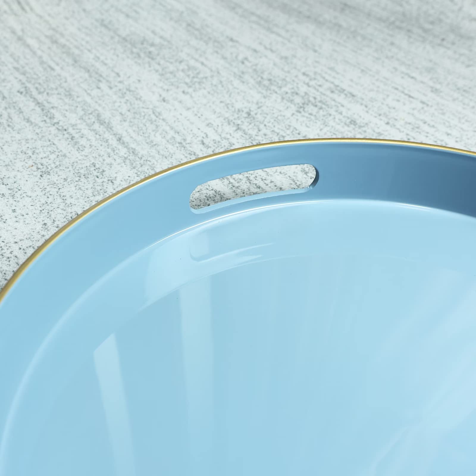 Round Blue Decorative Serving Tray - 13
