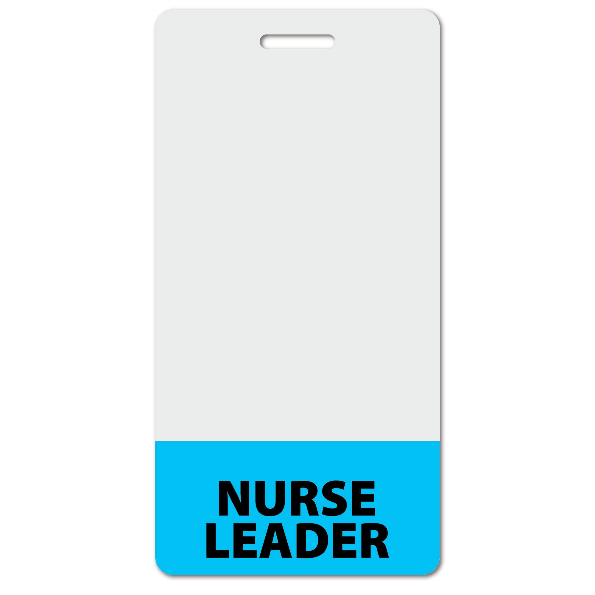 Heavy Duty Vertical Light Blue ID Badge Holders for Nurses (50 Pack) - Spill & Tear Proof, Double-Sided Printed Role Identifier Cards - Ideal for Hospitals, Clinics & Healthcare Professionals - Perfect for Shift Work, Patient Care & Staff Identification
