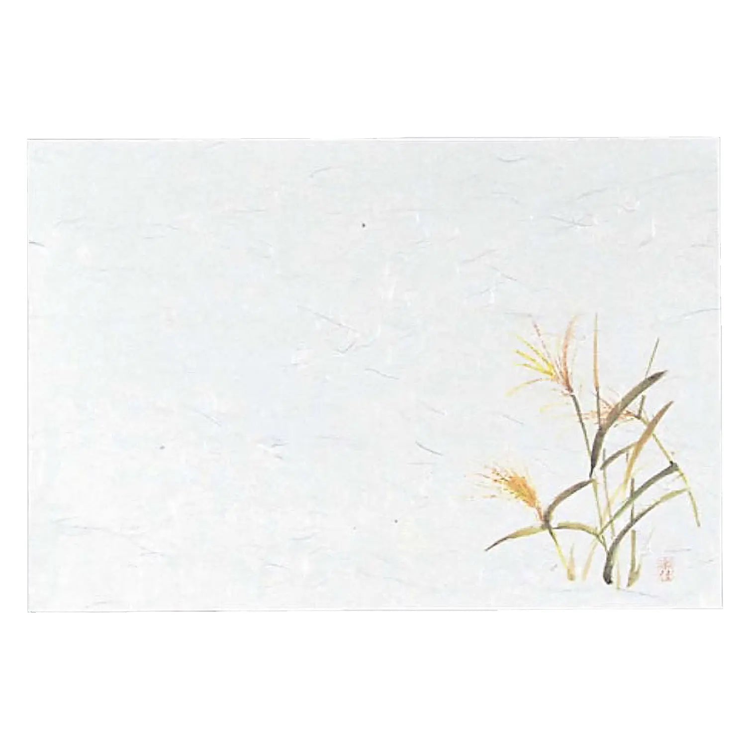 Premium MIN Senju Washi Paper Placemats - Silver Grass Design (100-Pack) - Elegant Table Setting for Dining, Parties & Home Decor