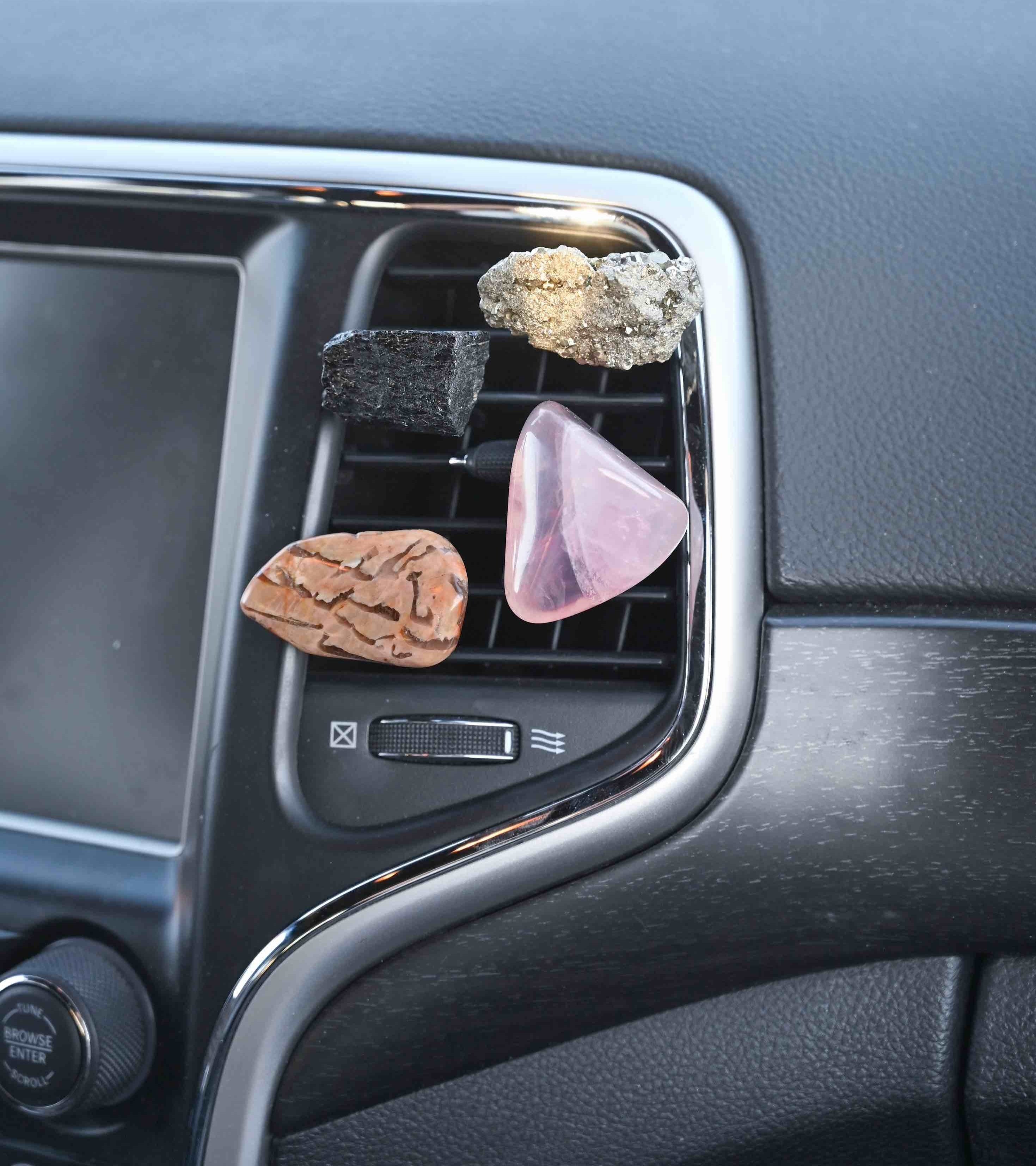 Ride N Style Crystal Car Vent Clips - Elegant Air Freshener Holder for Car, Home & Office - Perfect for Aromatherapy & Fragrance Diffusers