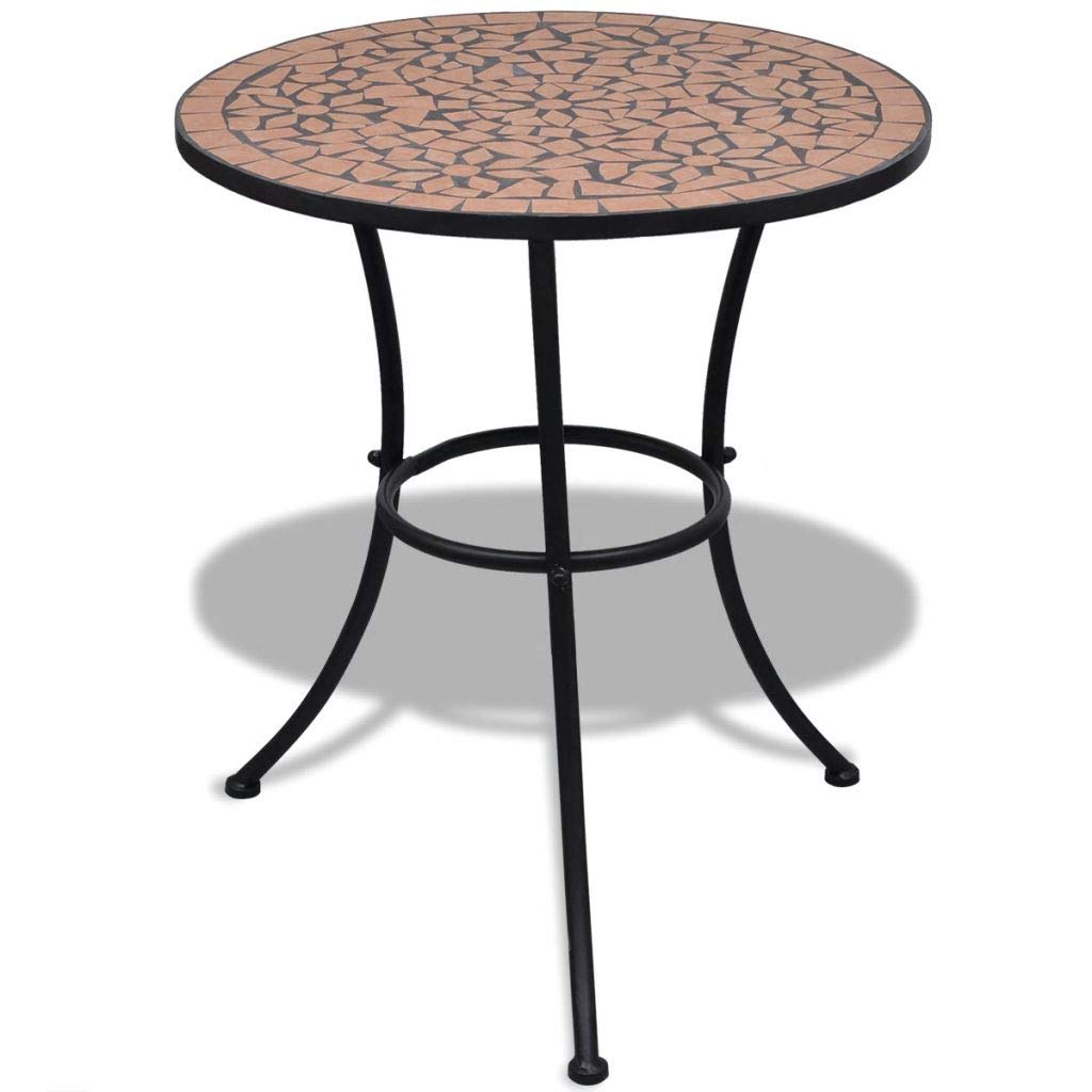 Vintage Round Bistro Table - Outdoor Patio Side Table & Coffee Table for Garden, Backyard, Balcony - Perfect for Relaxing, Dining, and Entertaining Guests