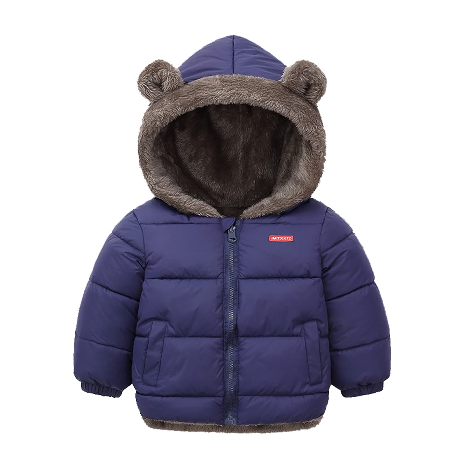 Wifgmjy Kids Thermal Hoodie & Cozy Waterproof Denim Jacket - Winter Baby Snowsuit for Girls | Christmas Sale Clearance | Perfect for Outdoor Play, Snow Days & Holiday Gifts