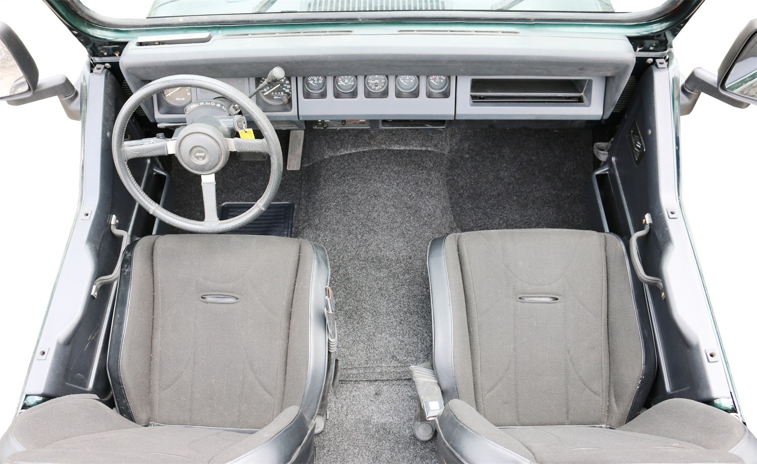 Bedrug Jeep Floor Liners for 1976-1995 Jeep Wrangler CJ-7 & YJ - Front Floor Mats with Heat Shields (8-Piece Set, Gray) | All-Weather Protection & Enhanced Interior Style