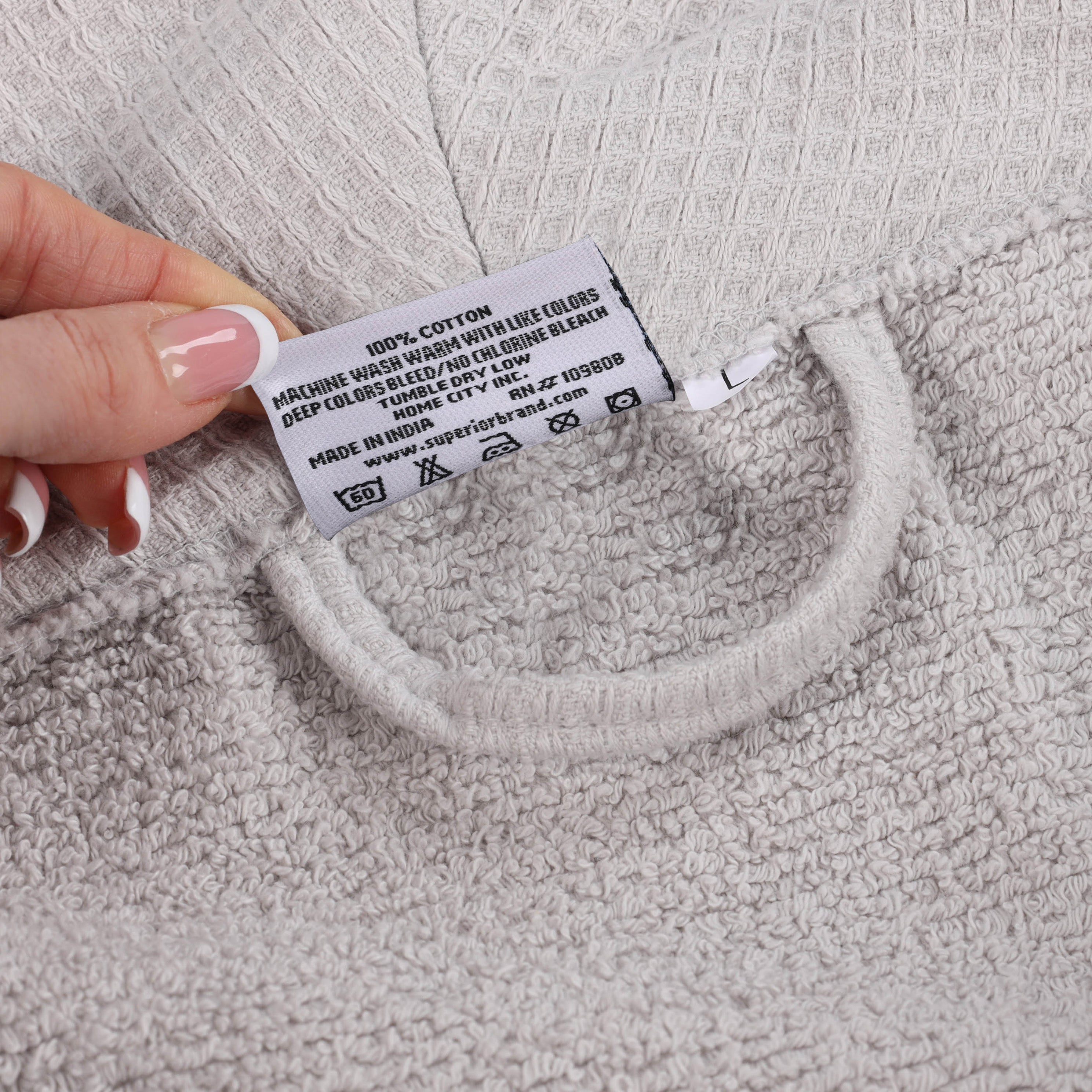 Premium Waffle Weave Cotton Bathrobe - Ultra Soft, Lightweight & Oversized Unisex Robe for Men & Women | Perfect for Spa, Lounge & Post-Shower Comfort