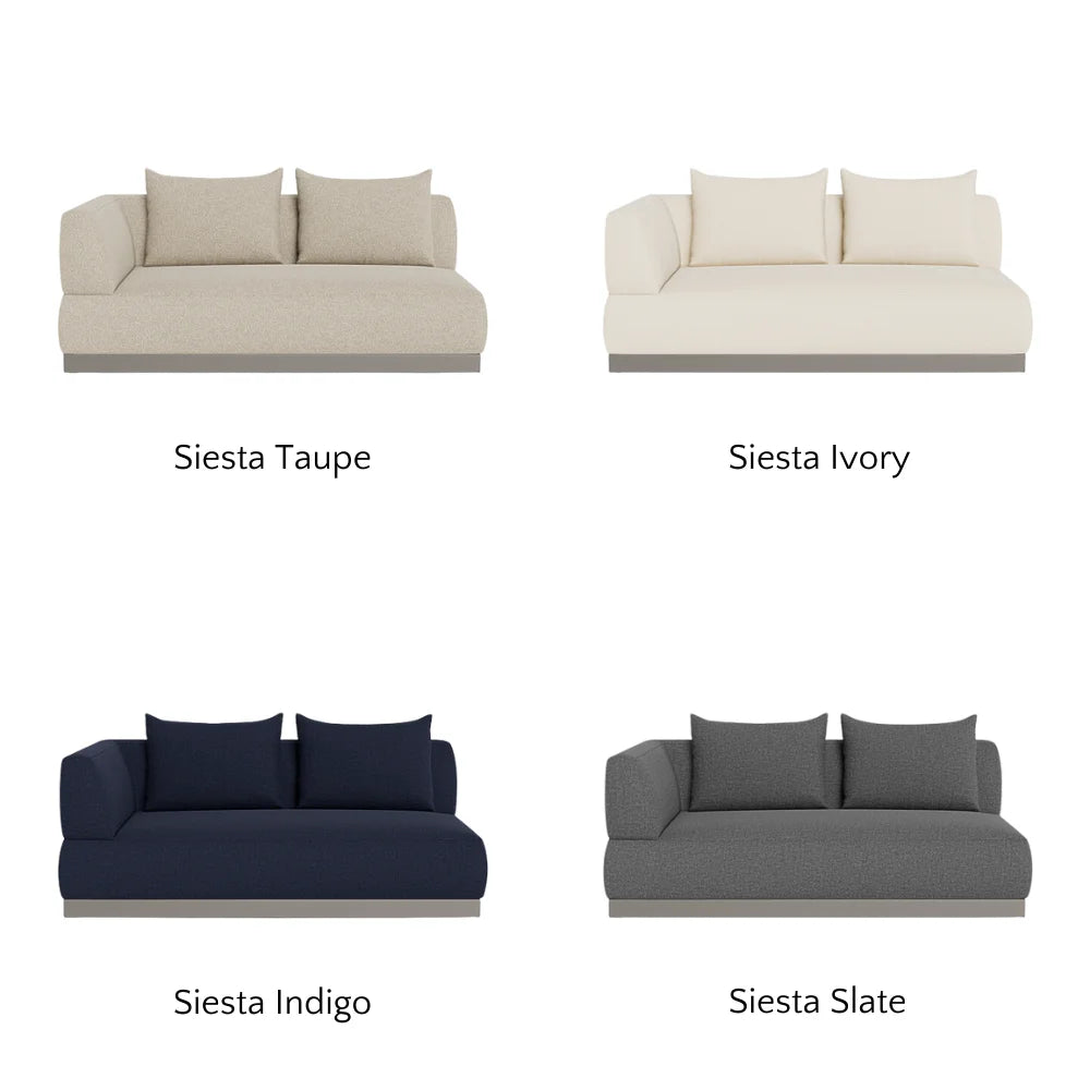 Amalfi 2-Seat Left-Arm Outdoor Sectional Sofa Set - Weather-Resistant Patio Furniture for Garden, Poolside & Backyard Relaxation