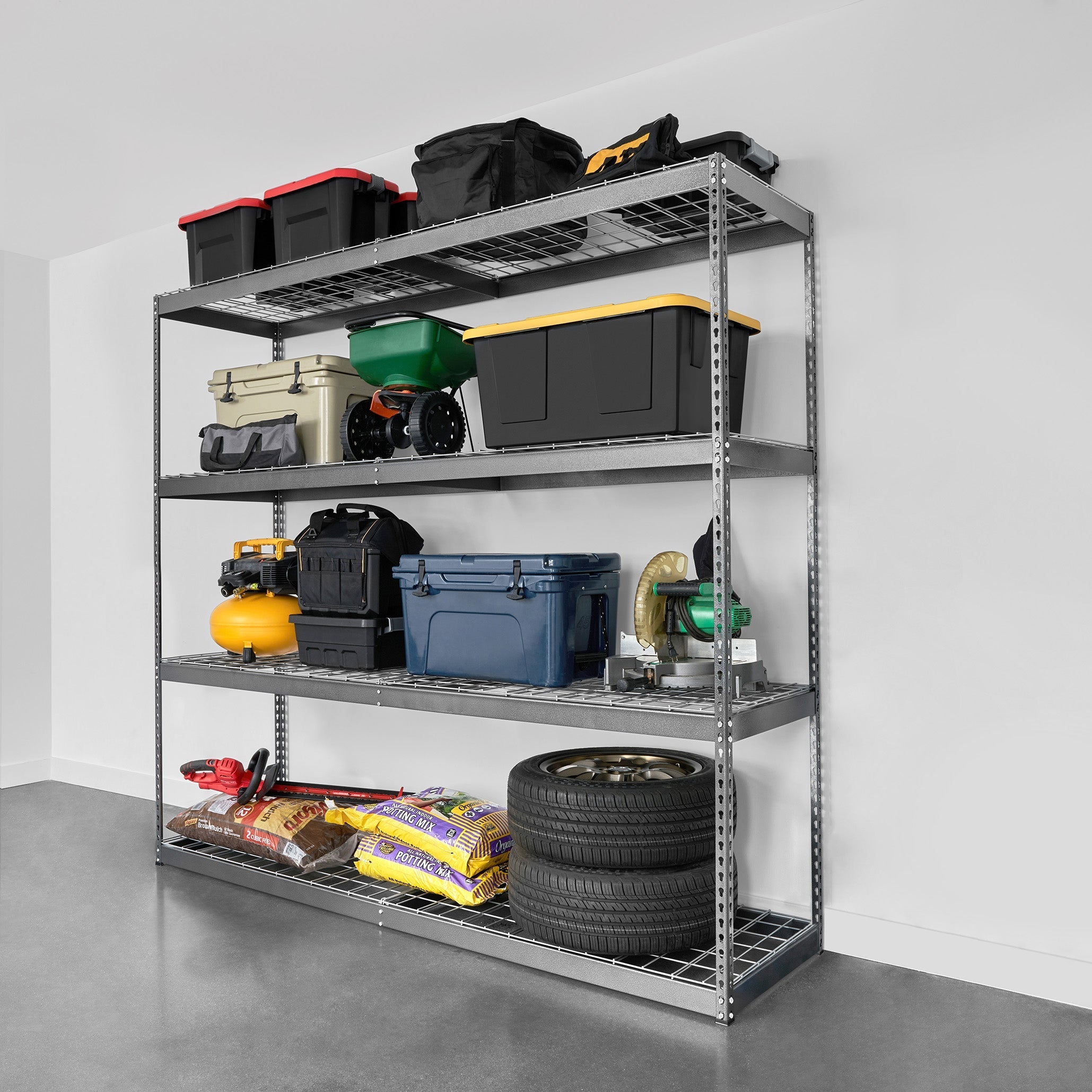 Heavy Duty Garage Shelving Unit 24 x 92 x 84 Inches - Industrial Strength Metal Storage Rack for Garage, Basement & Warehouse Organization
