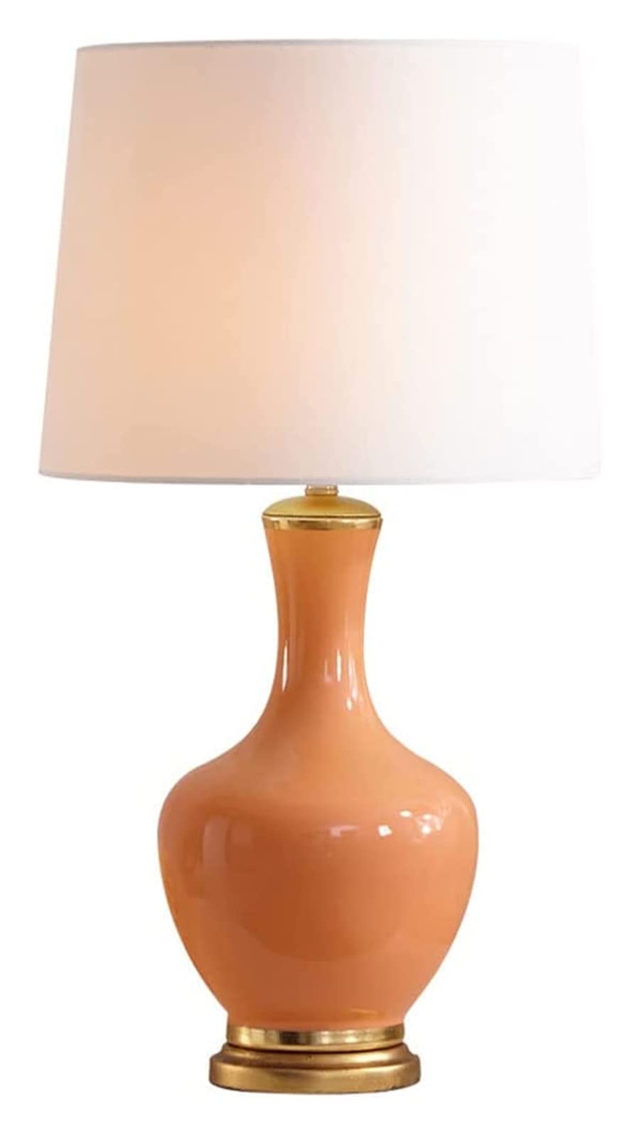 Vintage Ceramic Table Lamp - Mid Century Modern Designer Desk Light with Fabric Shade for Living Room, Bedroom, Office & Home Decor | Perfect for Nightstands, Reading Nooks & Workspaces