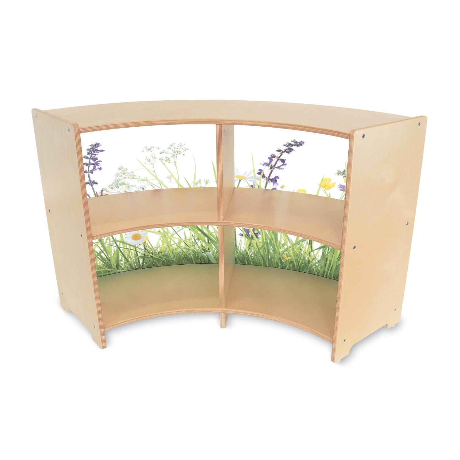 Nature View Curve Out Cabinet - 24 Hour Freshness, Rustic Wooden Spice Rack for Kitchen & Pantry Organization - Perfect for Storing Herbs, Spices & Tea in Home or Restaurant Use