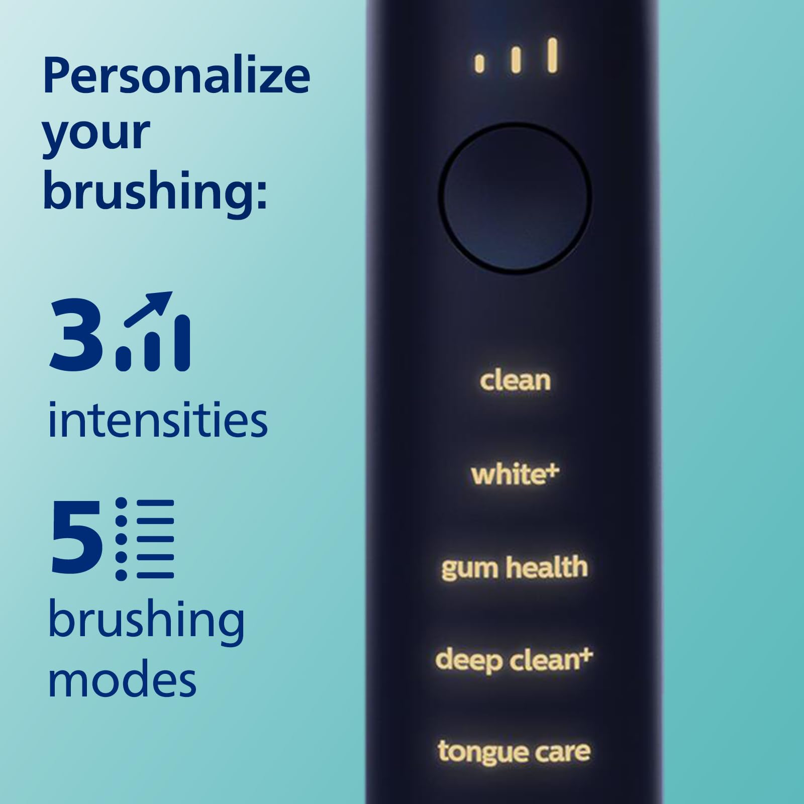 Philips Sonicare DiamondClean Smart 9750 Electric Toothbrush - Sonic Toothbrush with Bluetooth App, Pressure Sensor & Brush Head Detection, 5 Modes & 3 Intensity Levels (Lunar Blue, HX9954/74) | Perfect for Travel, Home Use & Professional Dental Care