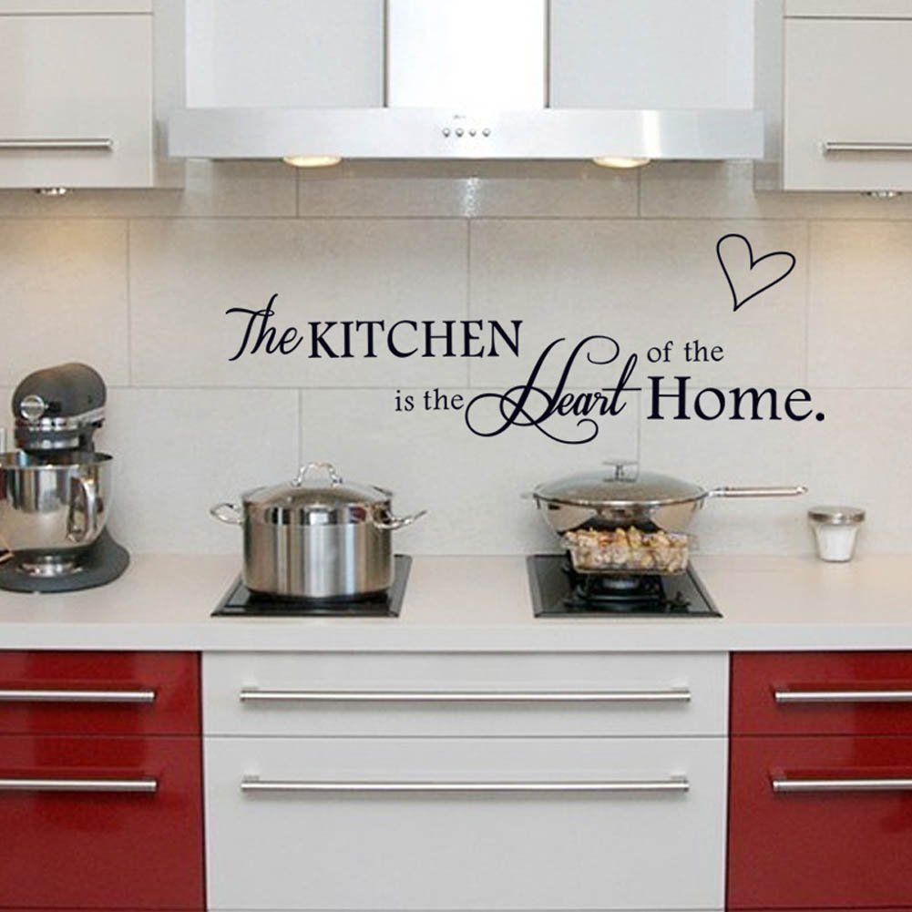 Lchen Kitchen Rules Wall Sticker - Removable Vinyl Decal for Home Decor, DIY Kitchen Wall Art - Perfect for Farmhouse, Apartment & Dorm Room Decoration
