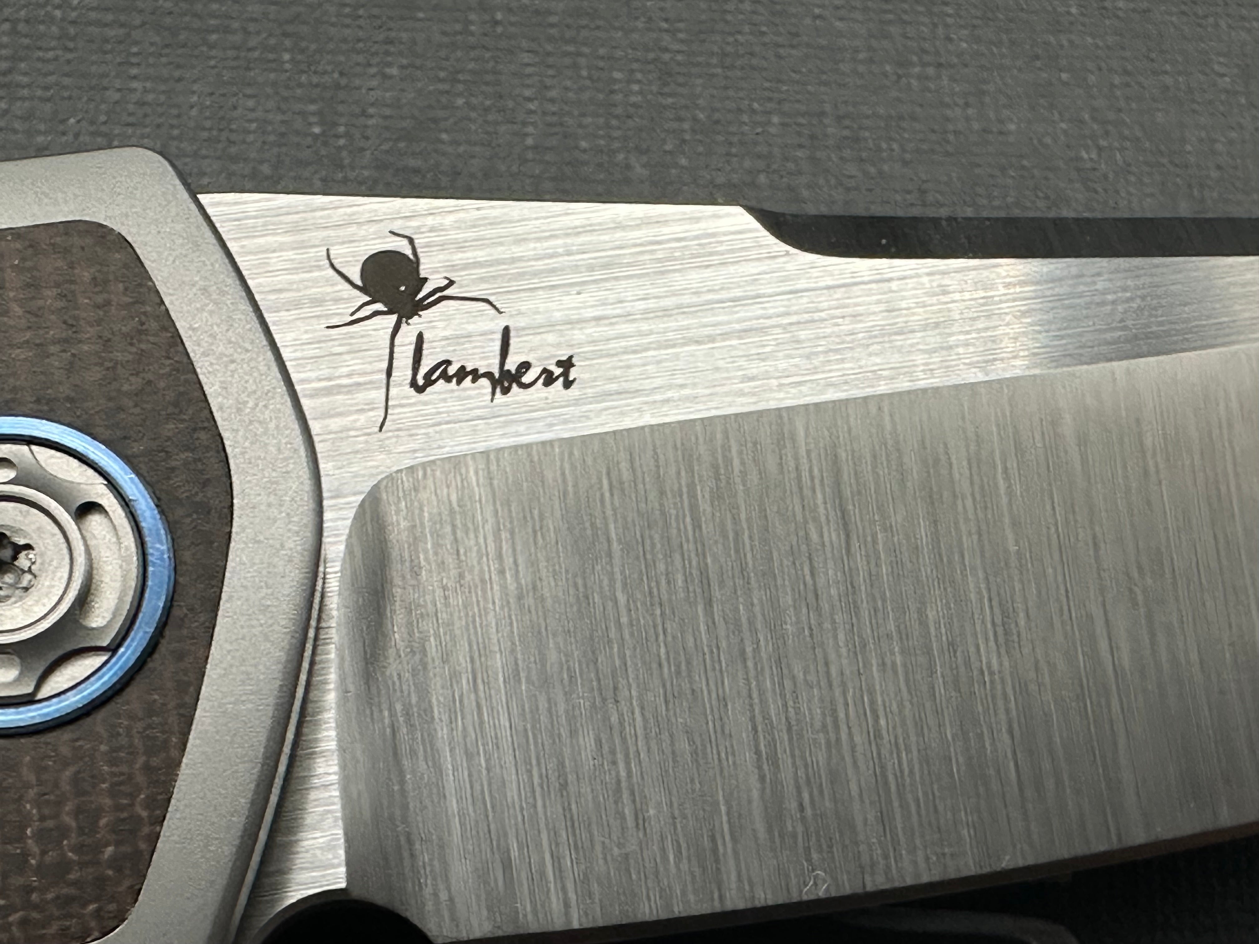 Reate Kirby Mini Crossroads Folding Knife - M390 Steel Blade, Titanium & Green Micarta Handle - EDC Pocket Knife for Camping, Hiking, and Outdoor Survival
