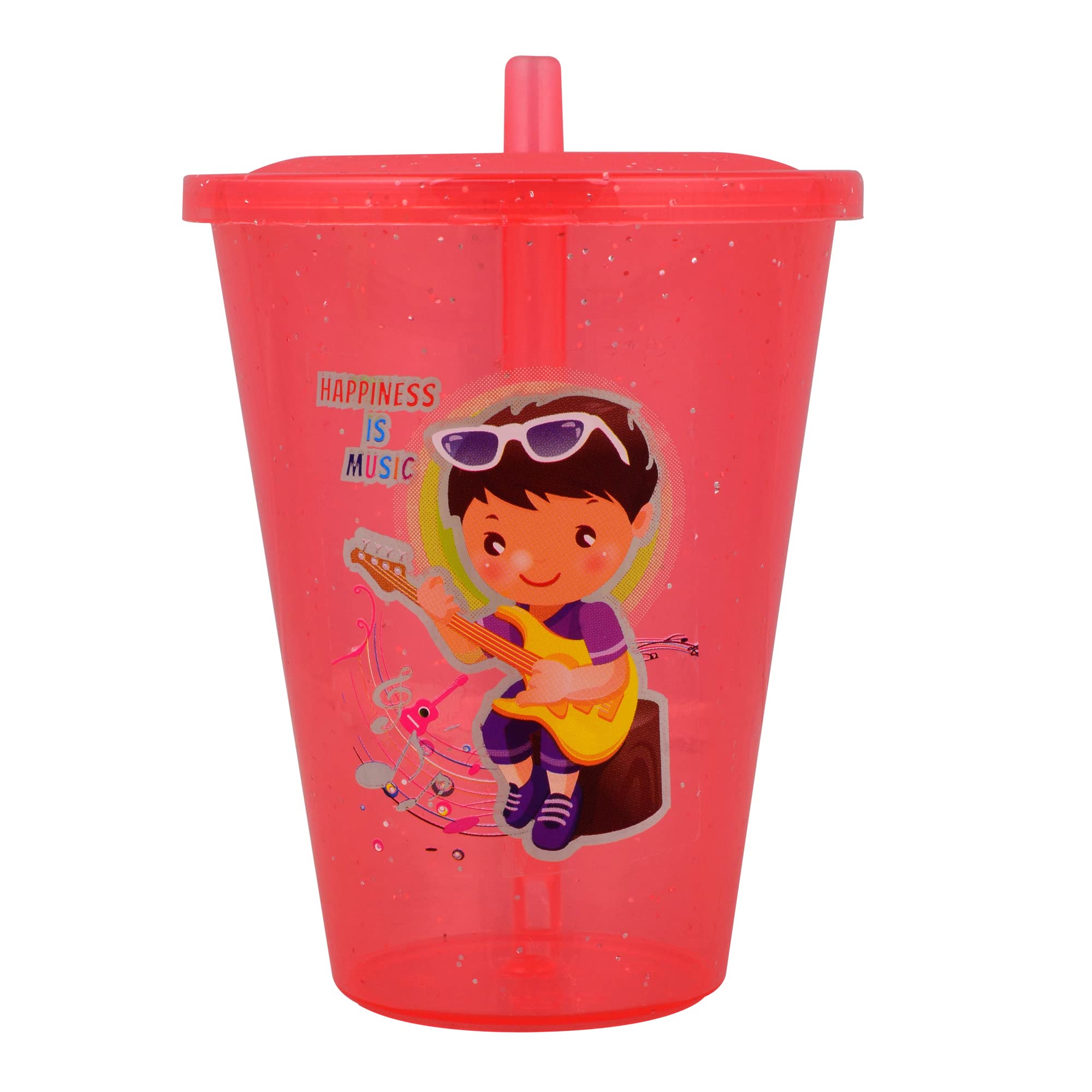 **PUTHKA 2-Pack Kids Acrylic Sipper Cups with Lids - Leak-Proof Travel Drinking Glasses for Water, Milk & Juice - BPA-Free, Durable & Colorful (Multicolor, PTHK-1212) - Perfect for School, Picnics & Road Trips**